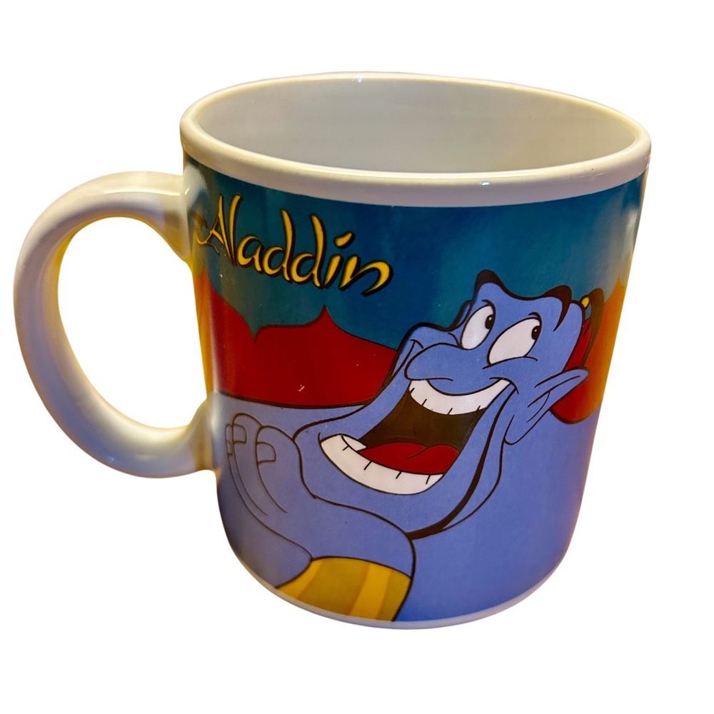 Disney Aladdin Mug Vintage Genie Jasmine Aladdin‎ Magic Carpet Ceramic cup